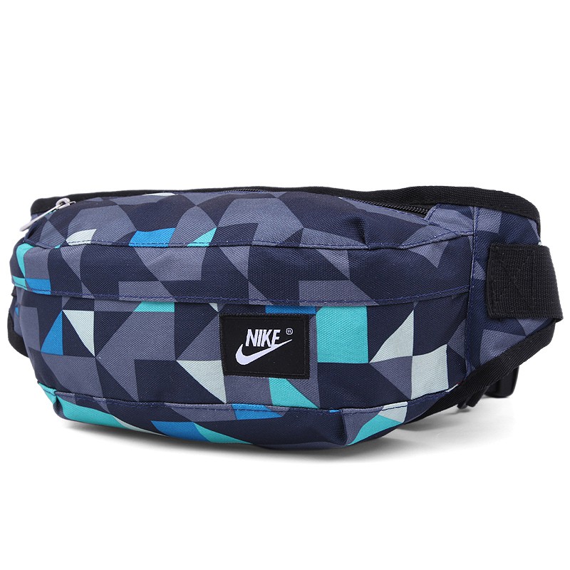 nike camo bum bag in blue