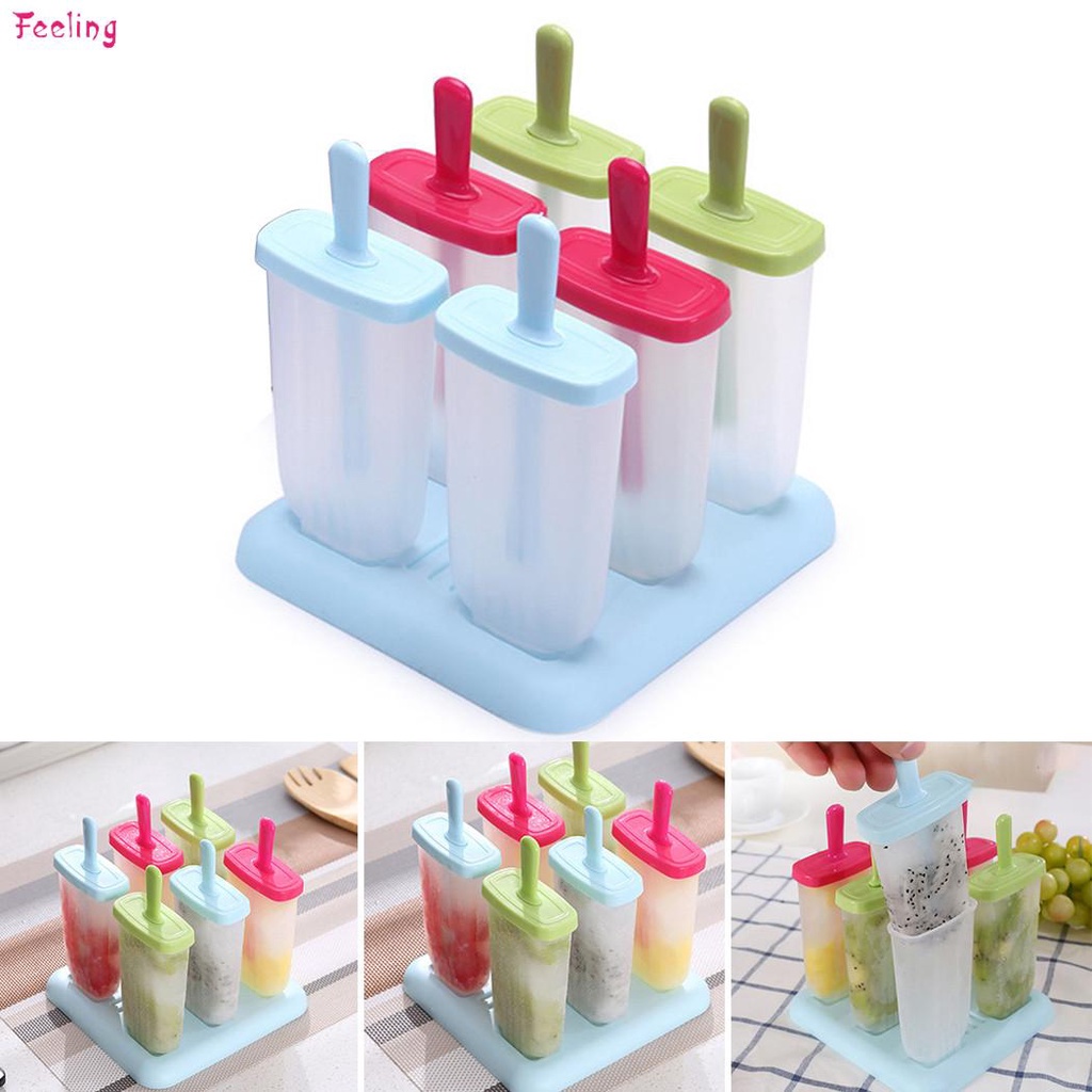 Details about  / Silicone Frozen Ice Cream Mold Juice Popsicle/'Maker Ice Lolly/'Pop Mould-2//3 Cell