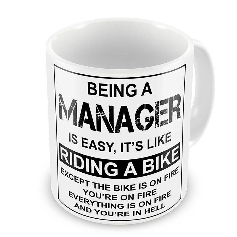 Being A Manager Is Easy It's Like Riding A Bike Funny Novelty Gift Mug F1NQ