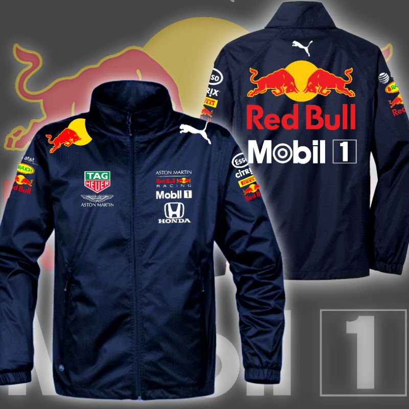 F1 Red Bull Aston Martin Honda Racing Team Long Sleeve Full Zipper Windbreaker Rain Jacket Shopee Malaysia