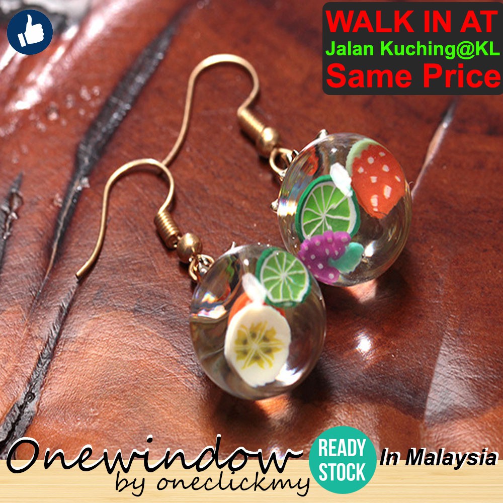 [ READY STOCK ]In KL Malaysia Korean's Style 3D Creative cute fruit Earrings(Pair)
