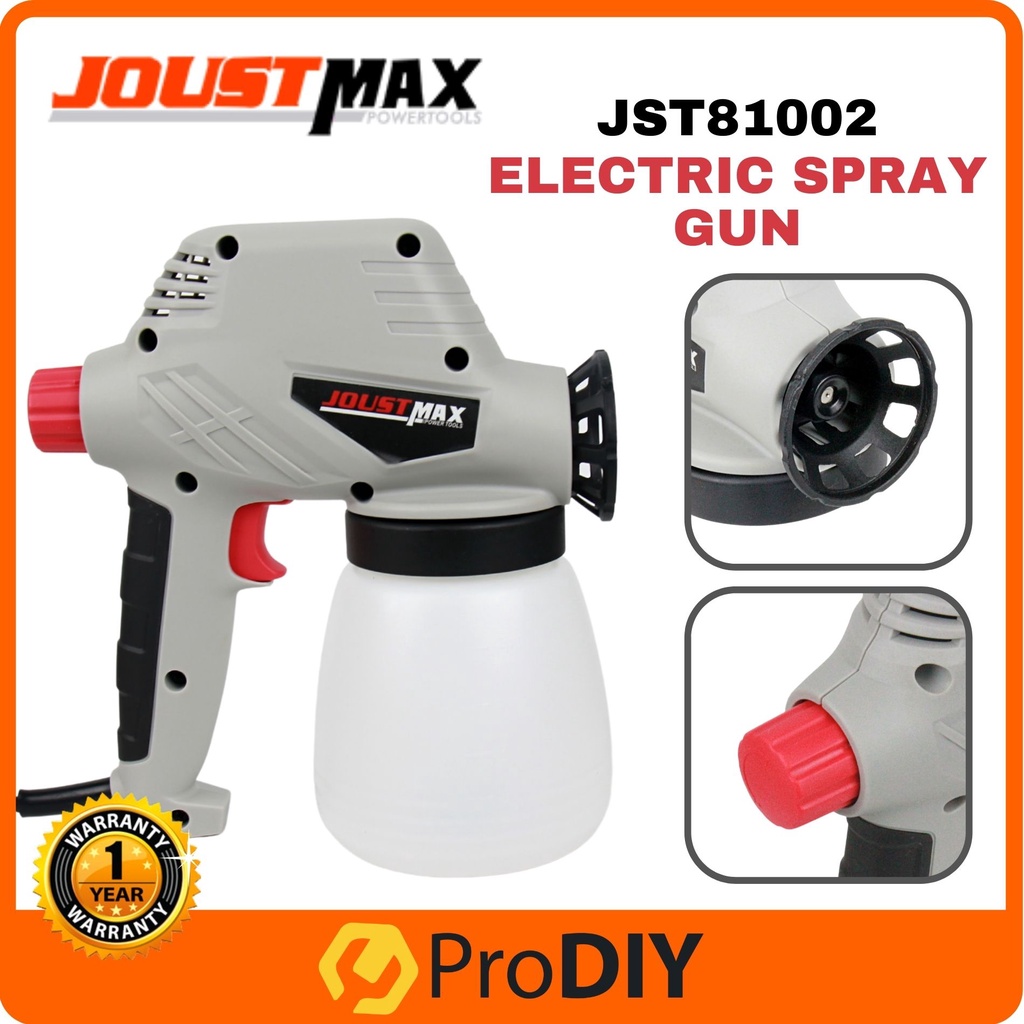Joustmax JST81002 100W Electric Spray Gun Handheld Paint Water Sprayer Tool 800ML Container
