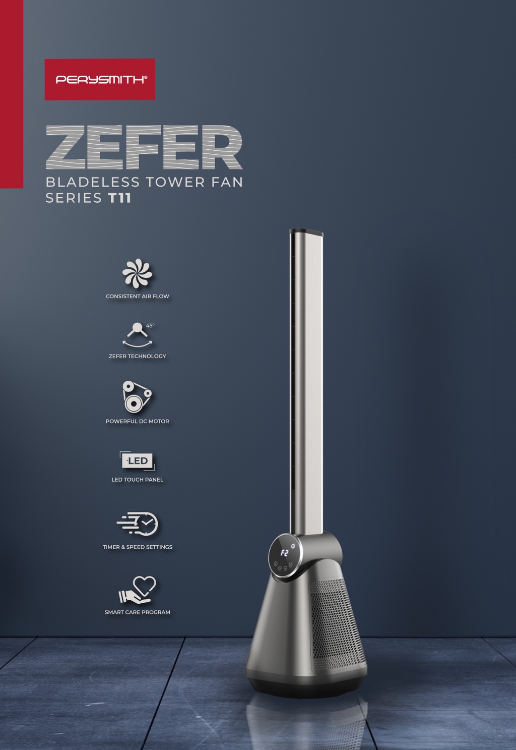 PerySmith Bladeless Tower Fan Zefer Series T11 Shopee Malaysia