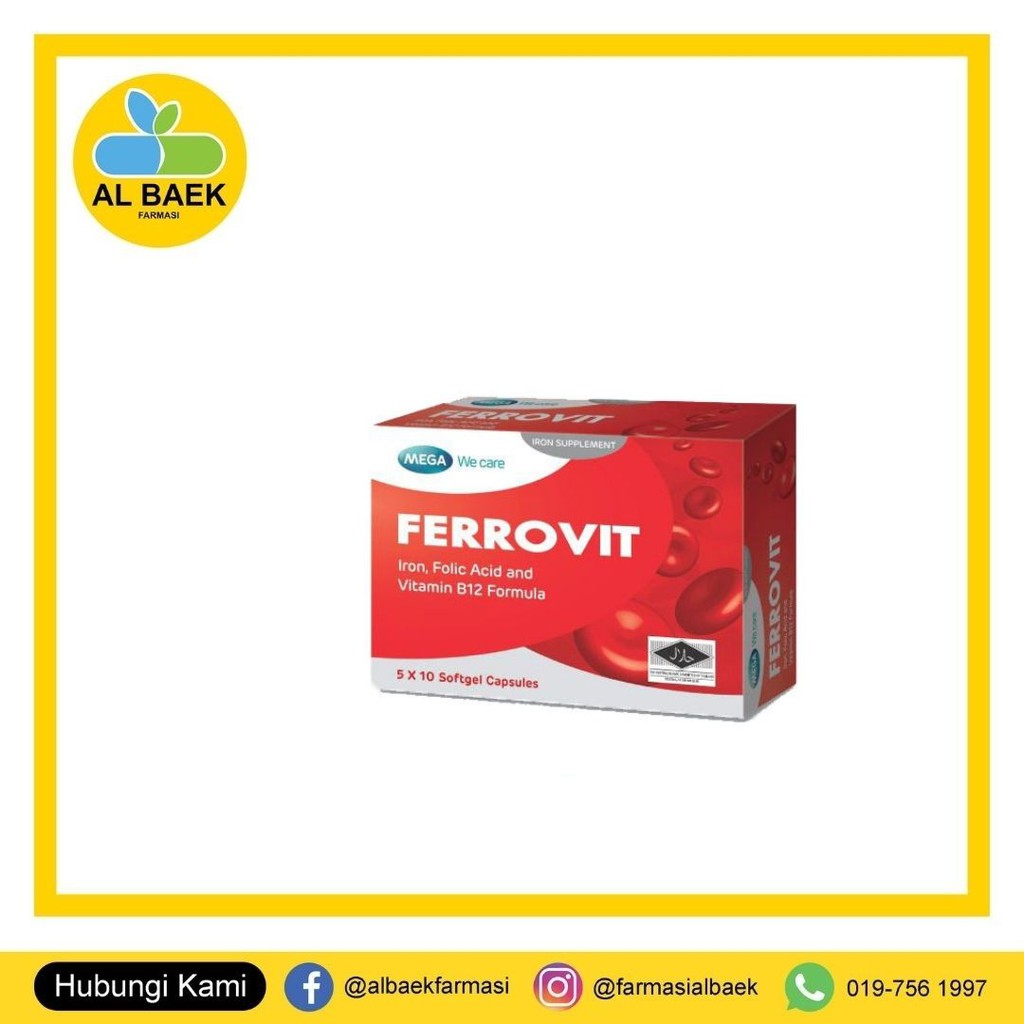 MEGA WE CARE FERROVIT 5 X10'S | Shopee Malaysia