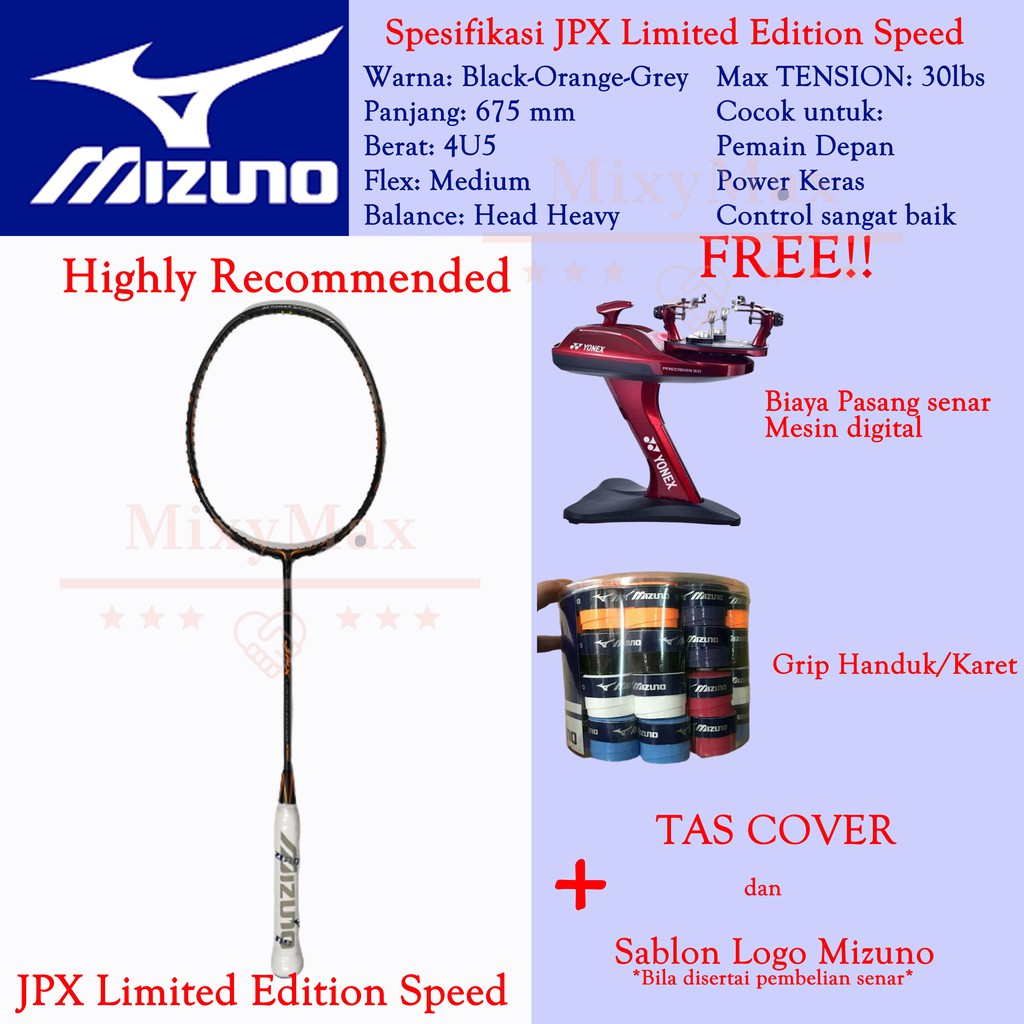 mizuno jpx limited edition badminton racket