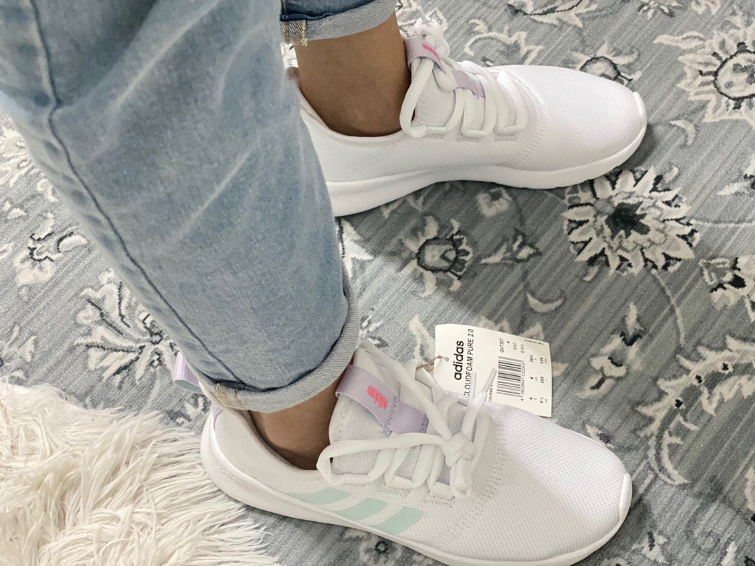 cloudfoam white shoes