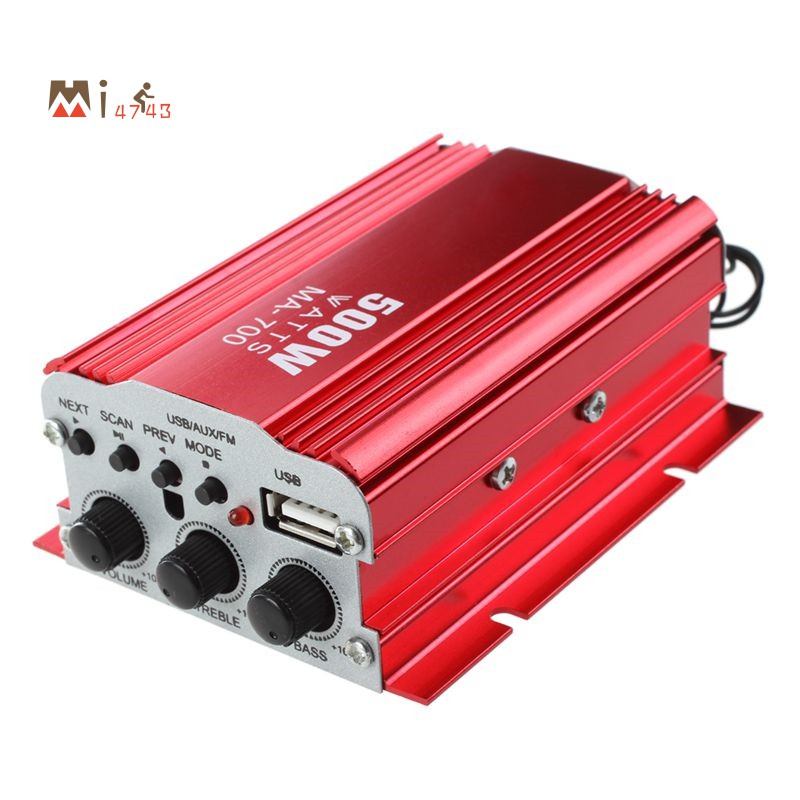 Amplifier Amp Remote Speaker For 2 Channel 500w Car Auto Moto Boat Usb Mp3 Fm Shopee Malaysia