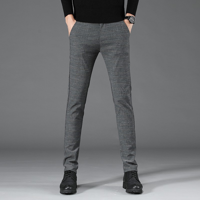 grey skinny slacks