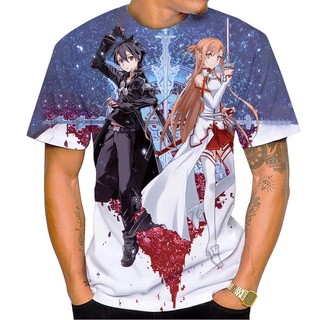 Sword Art Online Anime Manga Cosplay Rundhals T-Shirt Shirt Kostüme Polyester 