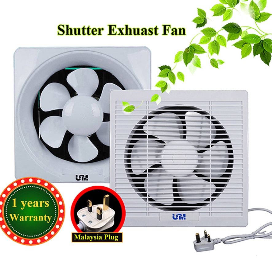 UM 6''8''10''12 inch shutter exhaust fan ventilation fan kipas ekzos