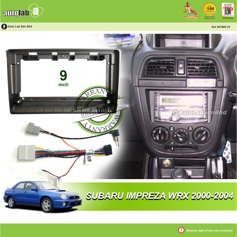 Android Player Casing 9" Subaru Impreza WRX 2000-2004