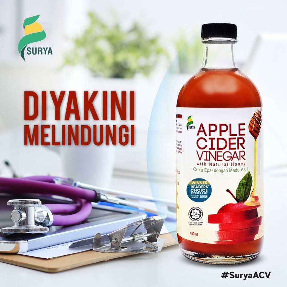 Surya Apple Cider Vinegar With Natural Honey 450ml Shopee Malaysia