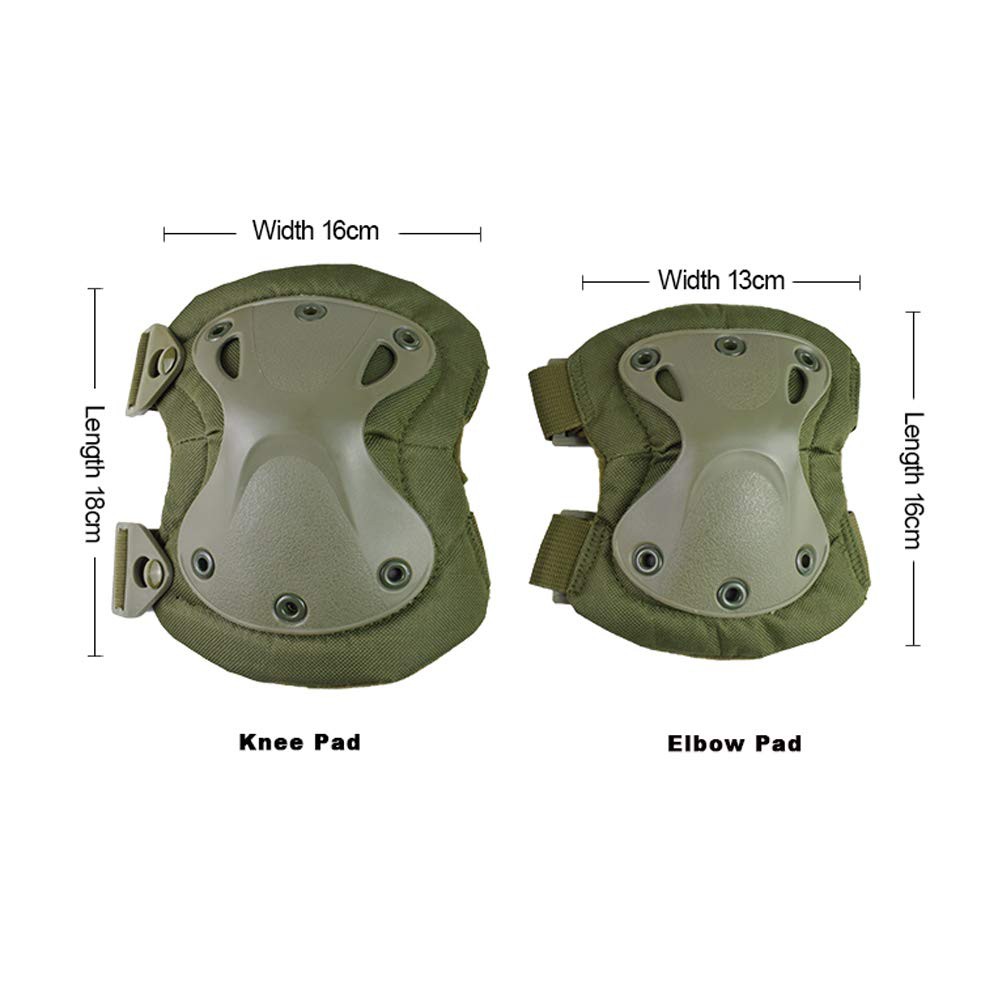Adult Outdoor Sports Elbow Knee Pad Protective Guard Military Protector Gear Set