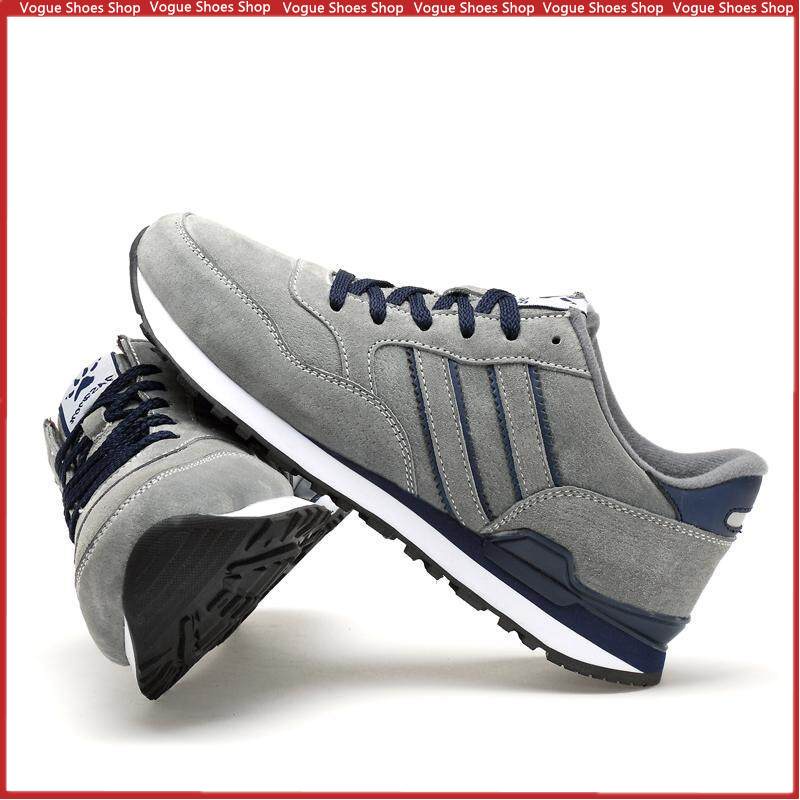 2024 Raya 【Ready Stock】Athletic Shoes Men's Outdoor Tennis Jogging Walking Fashion Sneaker,Genuine Leather Running Shoes (Navy Blue)