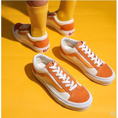 vans white orange