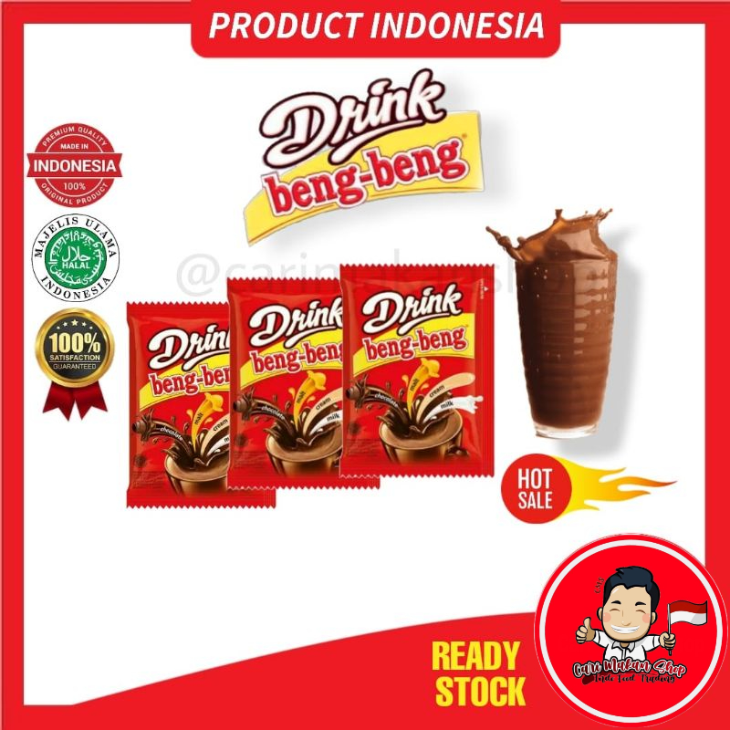 Beng Beng Drink Chocolate 1 Renteng / 10pcs Product Indonesia Coklat Milk Susu Cream Minuman Mayora Serbuk Malt CMS