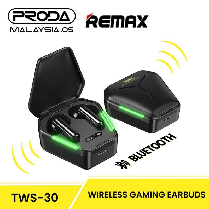 REMAX TWS-30 is a true wireless stereo music gaming headset Wireless 5.0, with low latency
