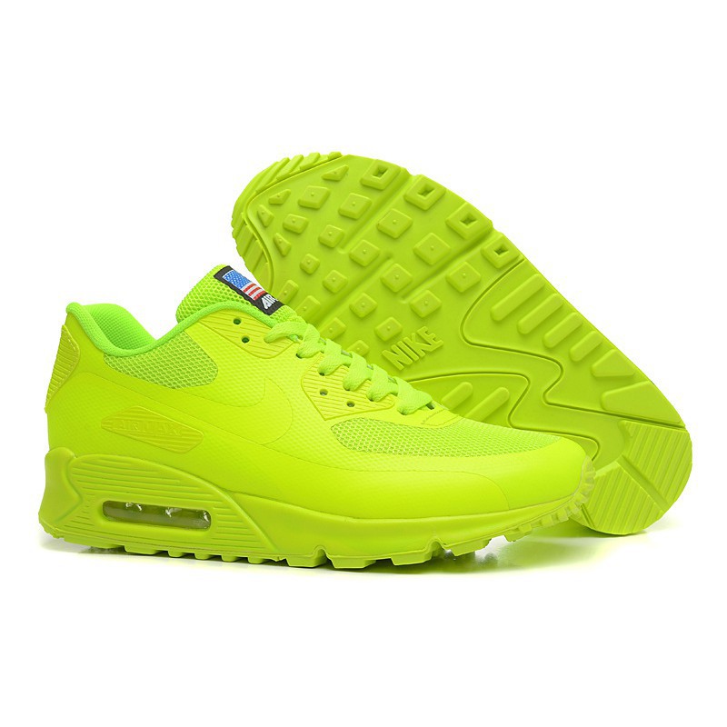 fluorescent green sneakers