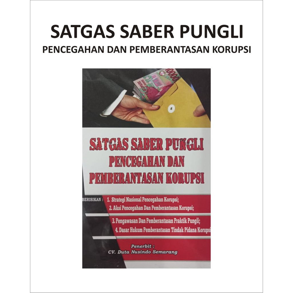 SABER TASGAS BOOK PUNGLI PREVENTION OF ERADICATION, DEMOCRACY MOVEMENT ANTI-CORRUPTION