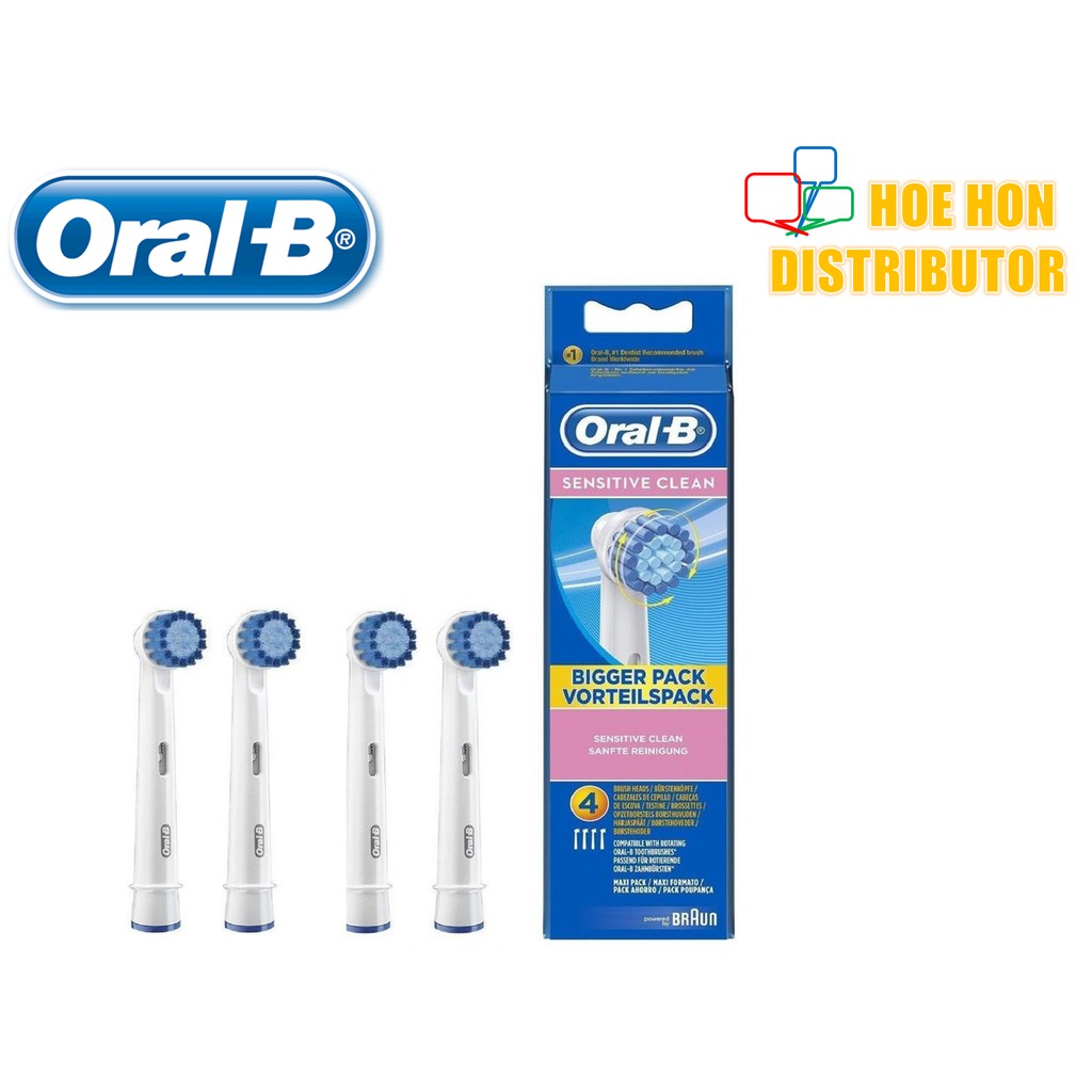 oral b sensitive clean replacement electric toothbrush heads 2 refills