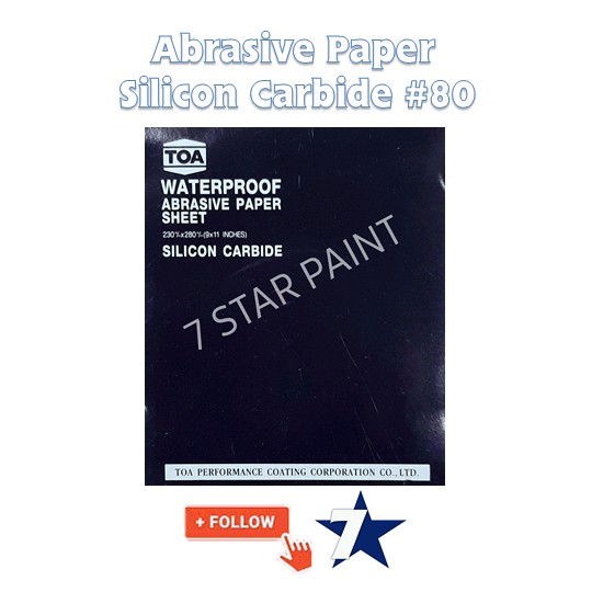 10 pcs 80 TOA Sandpaper Kertas Pasir Kasar Besi Kereta Metal Car Iron (Medium Grit, Waterproof