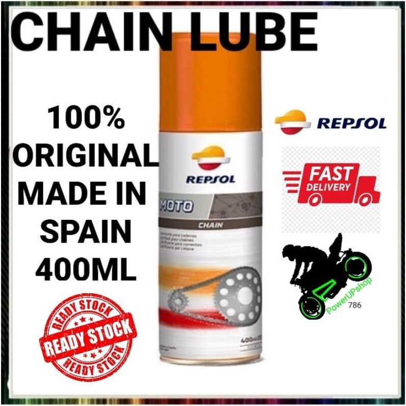 REPSOL CHAIN LUBE MINYAK RANTAI PELINCIR RANTAI 400ML (ORIGINAL
