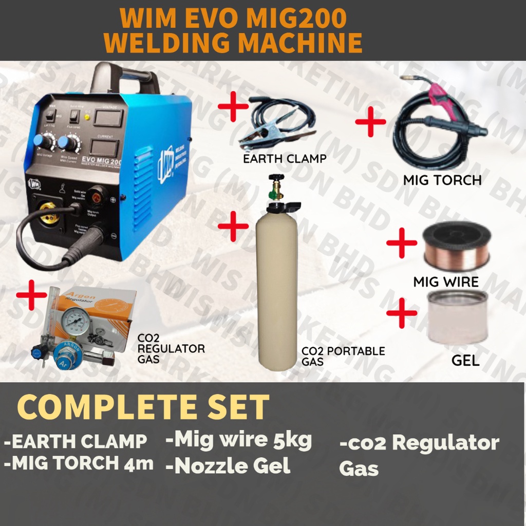 WIM EVO MIG 200 PROTABLE 200AMP MIG WELDING MACHINE Shopee Malaysia