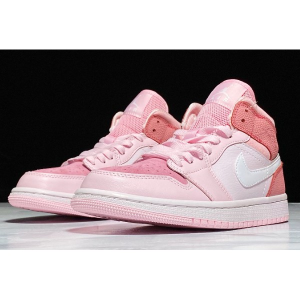 air jordan 1 mid trainers digital pink white pink foam sail