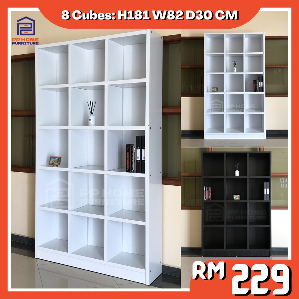 🎉CNY Sale🎉 8/10/12/15/20 Cubes BookshelfRak Buku Murah BerpetakAlmari