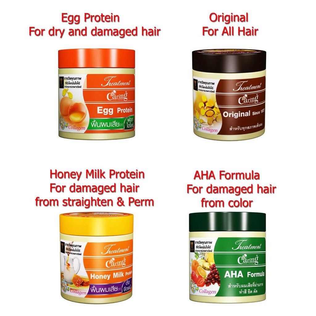 Caring Hair Expert Treatment Original Aha Formula Egg Protein