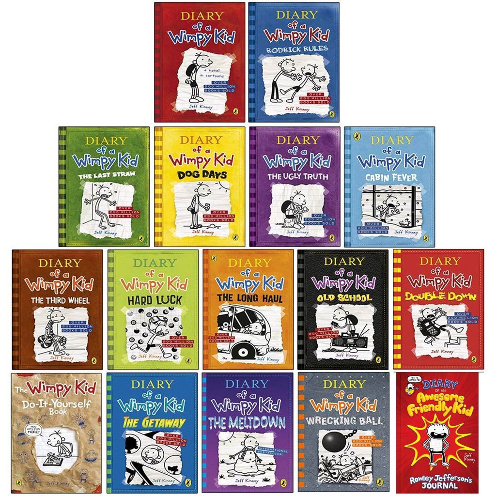 Diary of a Wimpy Kid 16 Books Shopee Malaysia