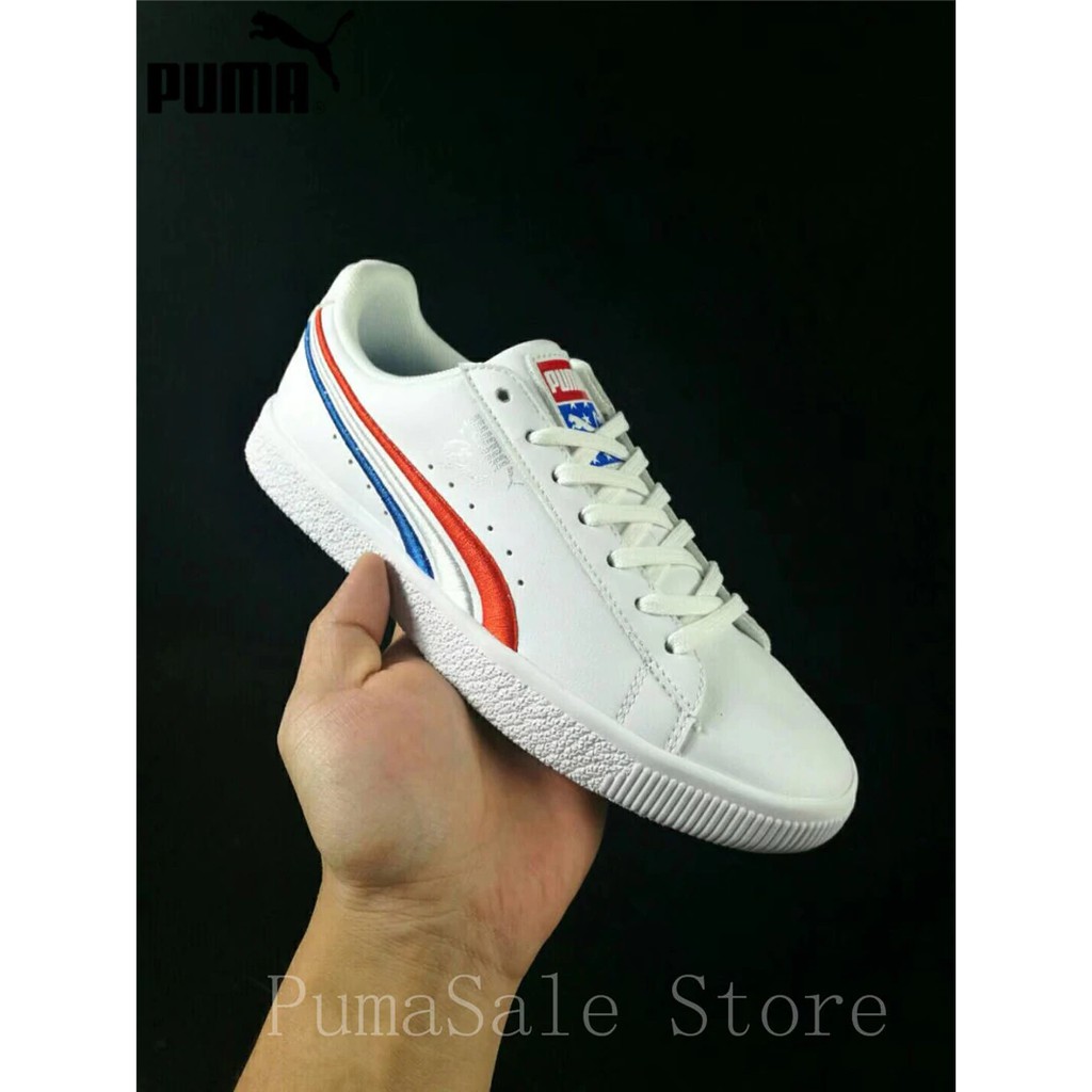 puma shoes red white and blue