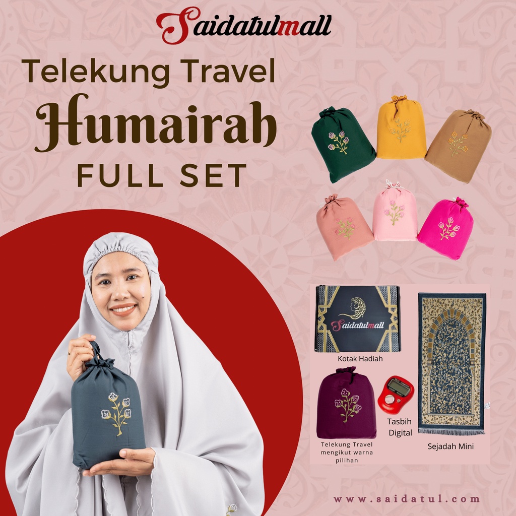 [FULL SET] Telekung Travel Humairah