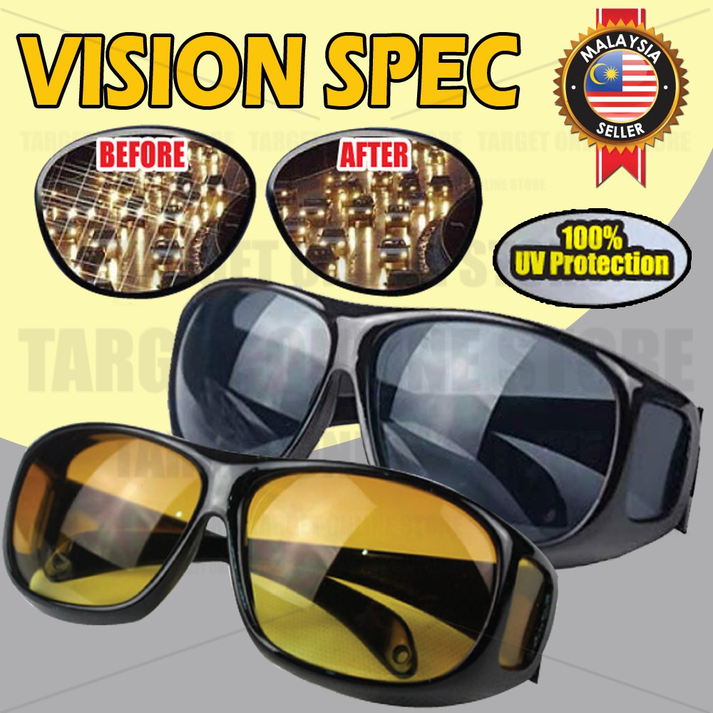 hd vision wraparound sunglasses day and night