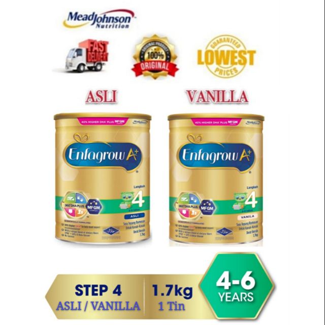 Enfagrow A+ Step 4 1.7kg Asli / Vanilla