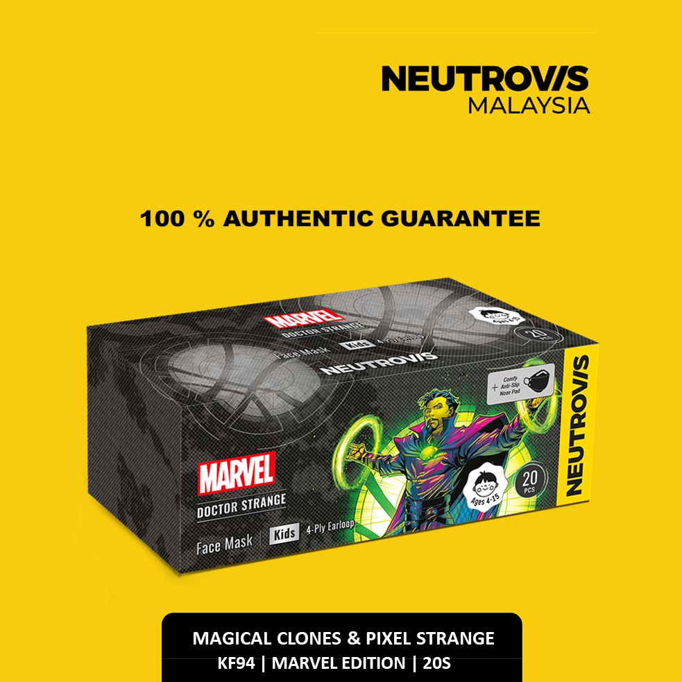 NEUTROVIS Kids KF94 Neutrovis | Marvel Dr Strange | Magical Clones & Pixel Strange| 20s (with Nose Pad)