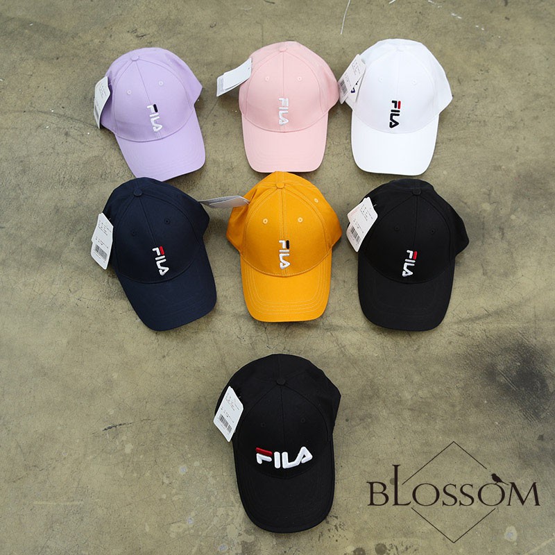 blue fila hat