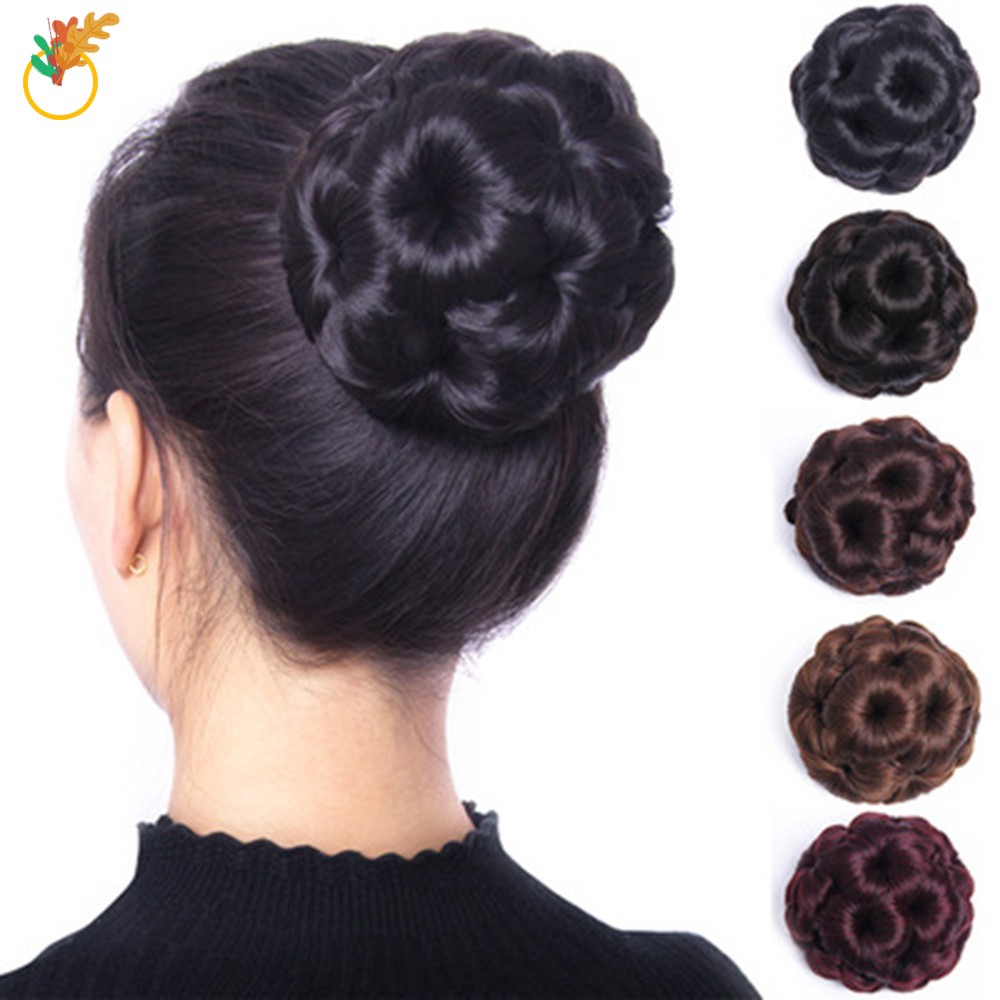 1pc Girls False Hair Wig Bun Hairclips Korean Shopee Malaysia
