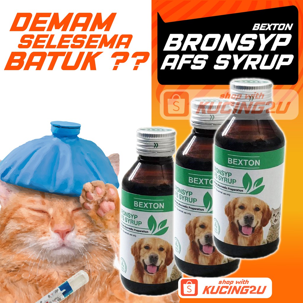 Bronsyp Syrup - UBAT KUCING BATUK, FLU, SELSEMA, DEMAM 