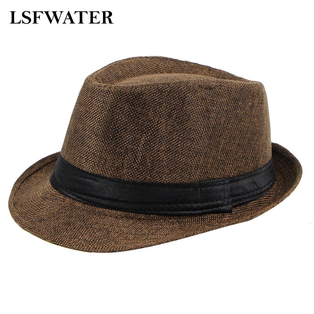 linen trilby hat