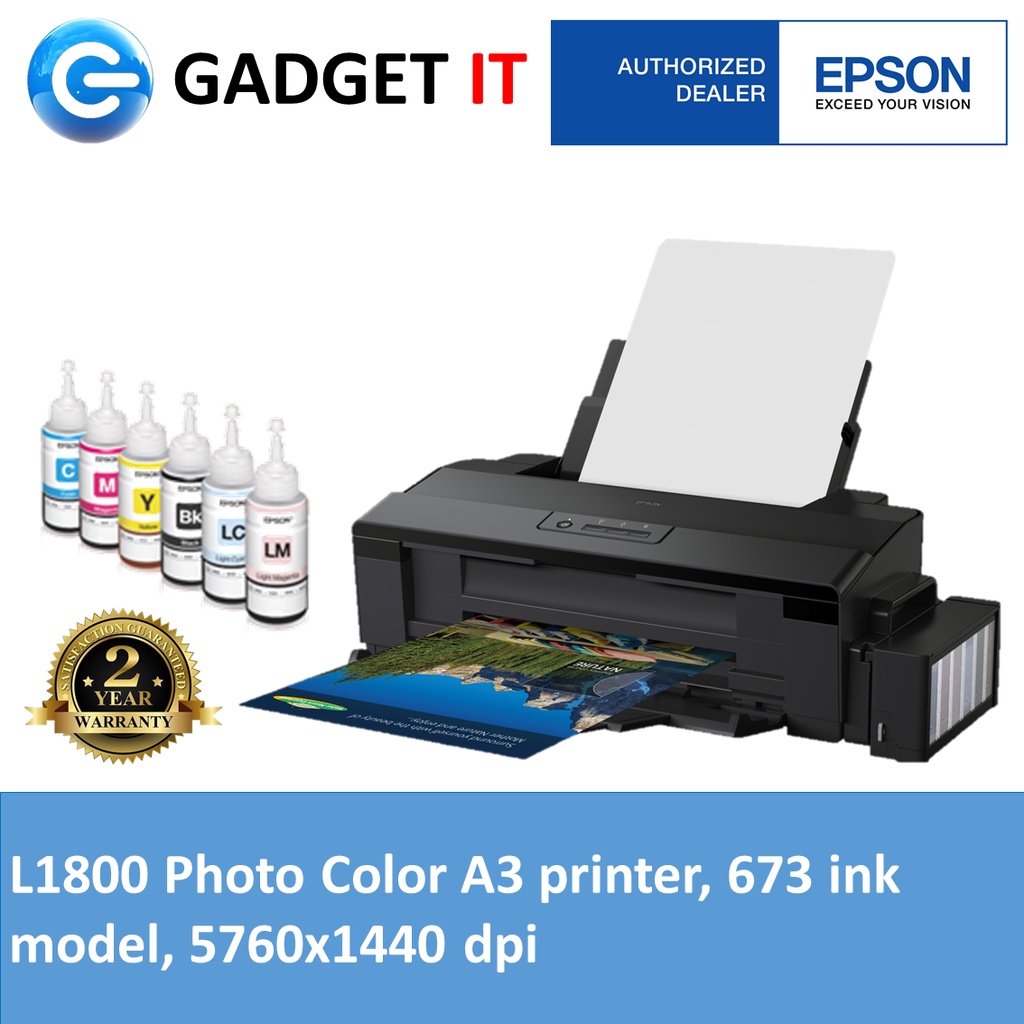 Epson L1800 Ink Tank System A3 Color Photo Printer 6 Color Look For L1300 Shopee Malaysia 8502