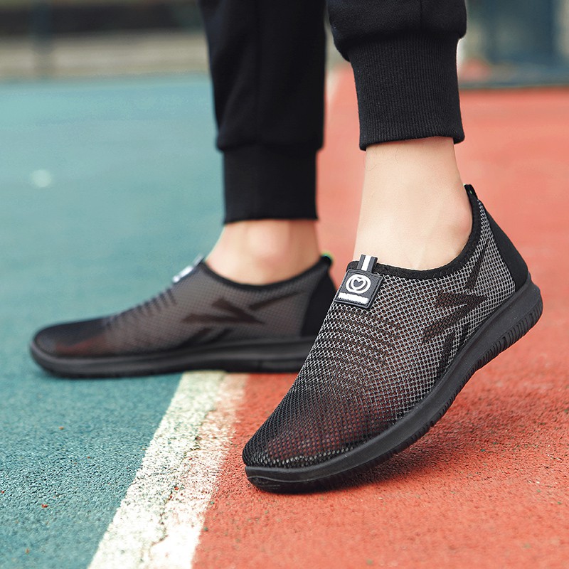 Men Shoes Light Comfortable Flexible Versatile Casual Mesh Breathable Shoes Shopee Malaysia 0248