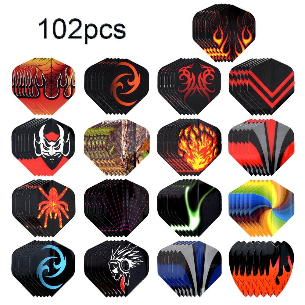 Dart Flight, Dart Flights, Dartflys 17 Sets (102 Pieces) Standard Form