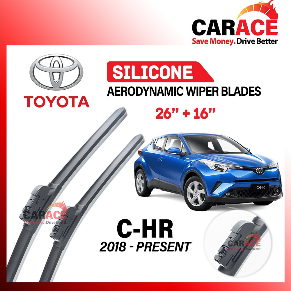 Toyota C Hr 18 Present Carace Silicone Aerodynamic Wiper Blades 26 16 Oem Wiper For New Toyoto Chr Wiper Shopee Malaysia