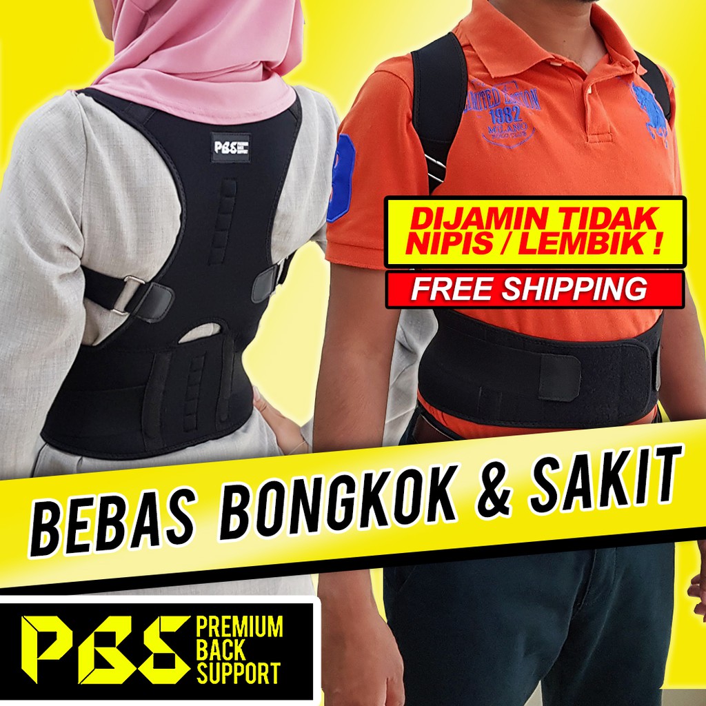 [ UNISEX ] PREMIUM BACK SUPPORT Tulang Belakang Belt Backbone Posture