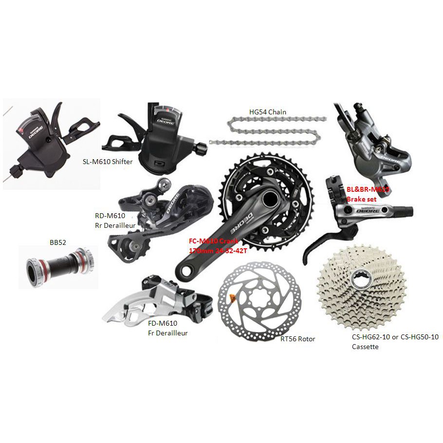 deore m610 groupset