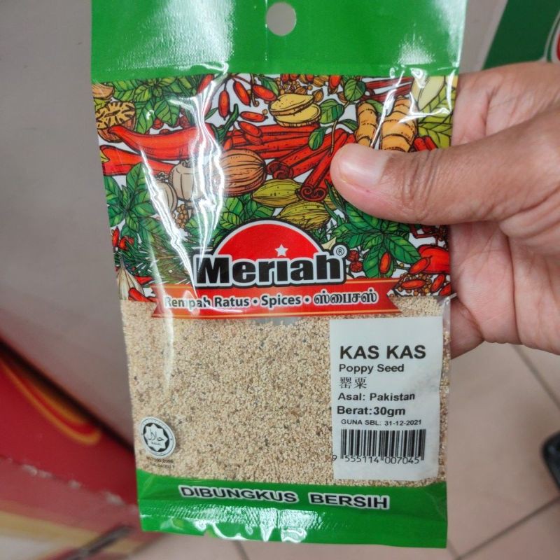 KASKAS (POPPY SEED) 30G REMPAH RATUS MERIAH Shopee Malaysia