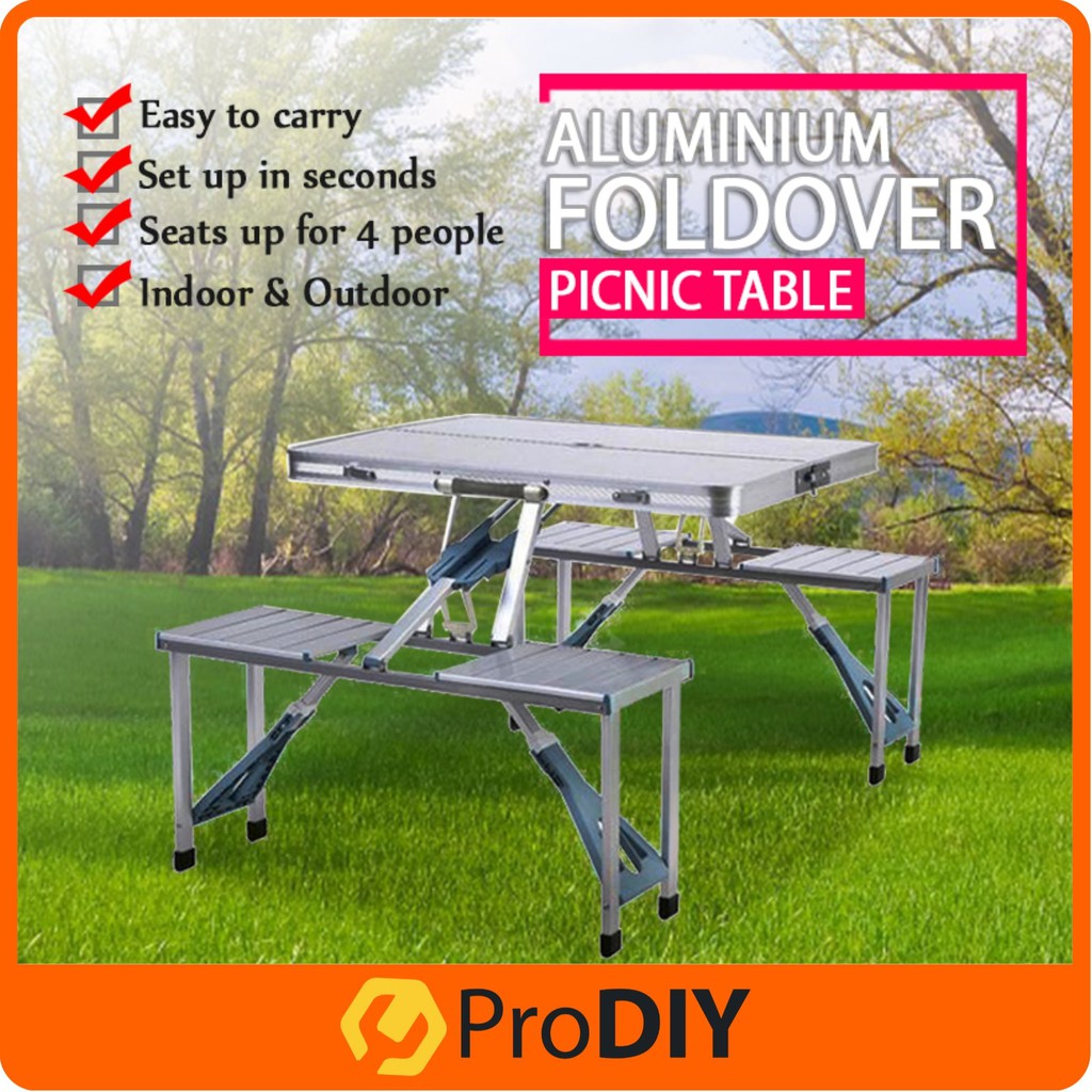 8085 FOLDABLE PICNIC TABLE MEJA  LIPAT Camping  Shopee 