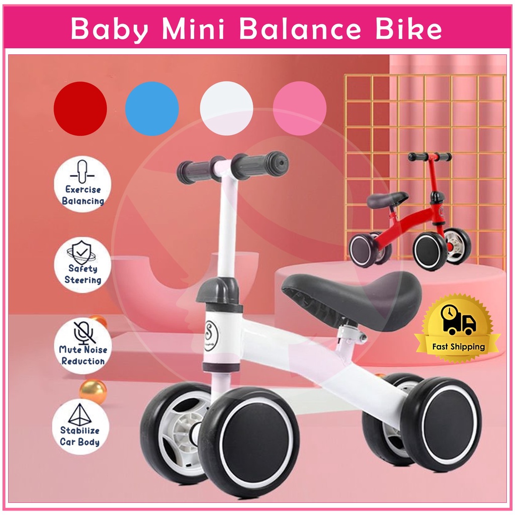 4 Wheels Children Bicycle Mini Bike Push Walker Scooter Kids For ...