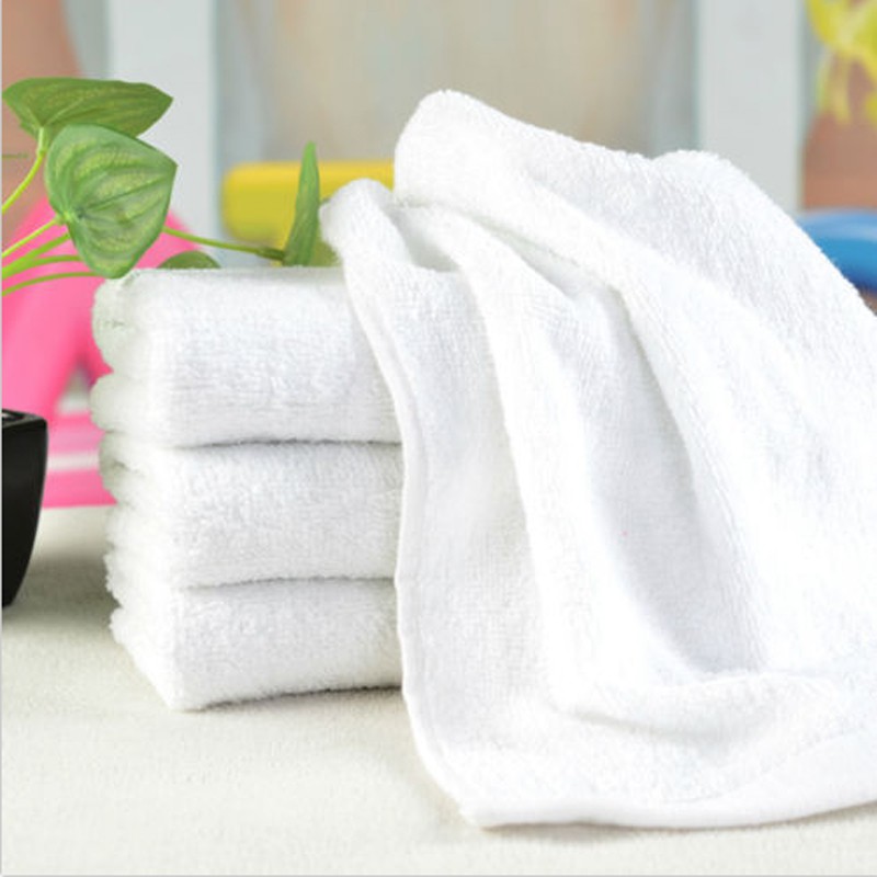 set of 24 soft cotton white plain terry hand towels hotel quality 